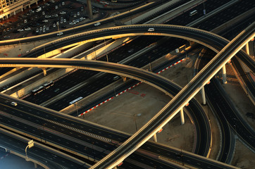 Fototapeta na wymiar Crossing in Dubai (United Arab Emirates)