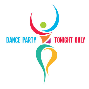 Dance Party - Vector Logo - Original Design Symbol