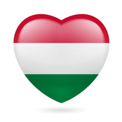 Fototapeta premium Heart icon of Hungary