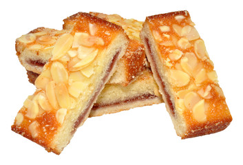 Raspberry Almond Cake Slices