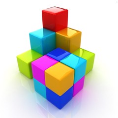 Obraz premium colorful block diagram