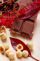 Cioccolato al latte con amarettie nocciole
