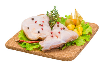 Raw rabbit meat