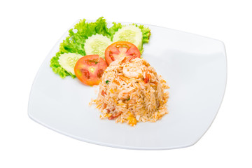 Fried rice with shrimps