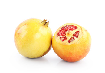 Pomegranate isolated on white