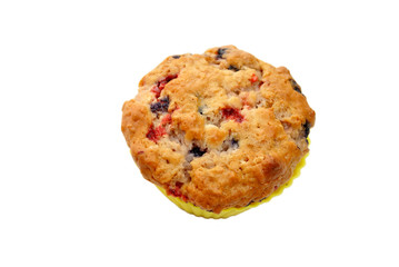 Top View of a Berry Muffin