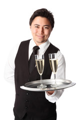Attractive waiter