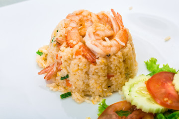 Fried rice with shrimps