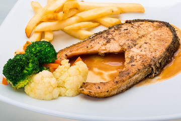Salmon steak