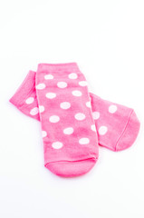 Pink polka sock