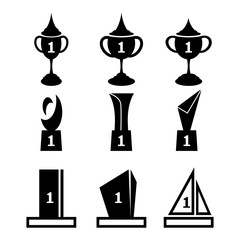 Trophy cups vector