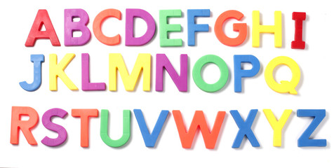 Plastic Magnetic Alphabet Letters Isolated