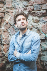Fototapeta premium young handsome fashion model man