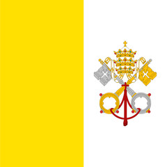 Naklejka premium Vatican City flag