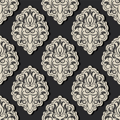 vector seamless backdrop. damask pattern. flower wallpaper