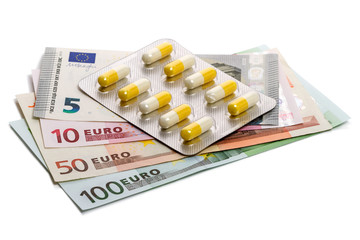 Medicines and euro banknotes