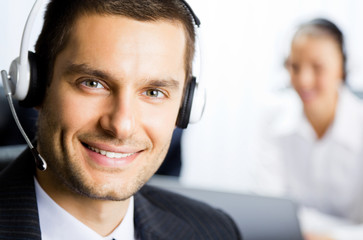 Two support phone operators