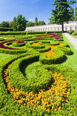 Flower garden of Kromeriz Palace, Czech Republic