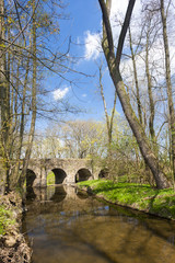Fototapeta premium baroque bridge in Vlci Dul near Zasmuky, Czech Republic