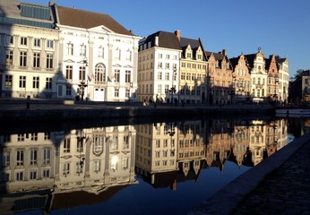 reflection of Ghent, Belgium (general style building in Ghent)
