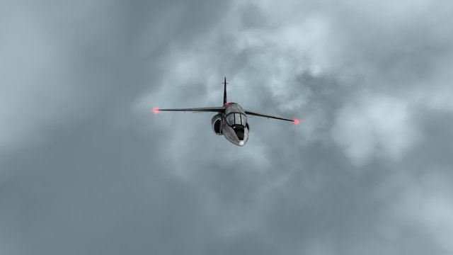 Fighter jet. cloud, sky, flying