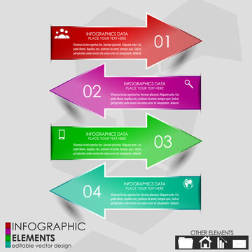 Modern business infographics option banner