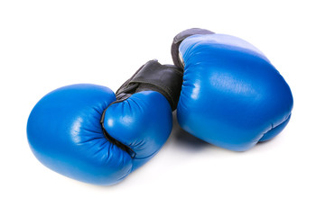 Blue boxing gloves