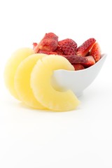 strawberries and pineapple