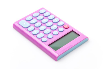 Calculator isolated white background
