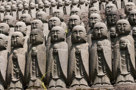 Statues of japanese monk Jizo, Kamakura