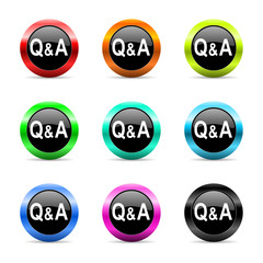 question answer icon vector set