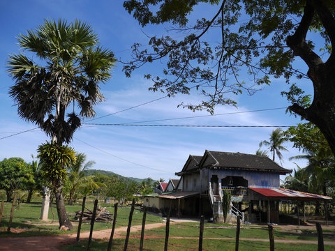 Khmer rural house, Kampot, Cambodia