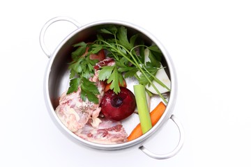 preparation of chicken soup
