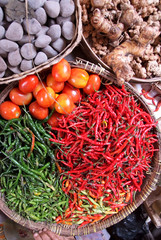 marché commerce de détail à Yoyakarta - Indonésie