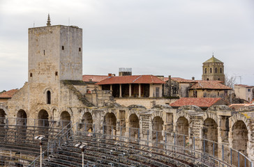 Fototapeta premium Roman amphitheatre in Arles - UNESCO world heritage in France