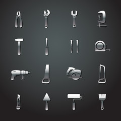 Collection of Metal Tool Stickers