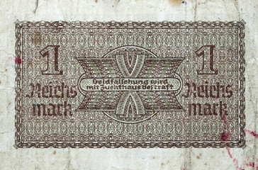 1 Reichsmark 1938-1945 banknote