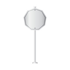 Vector of metal signpost on isolated white background