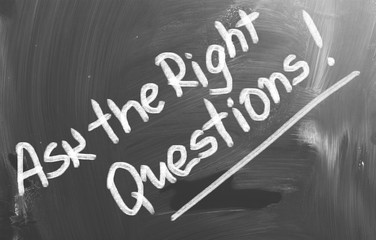 Ask The Right Questions Concept
