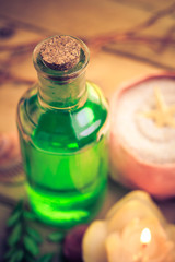 Oil massage aromatic candles stones Zen