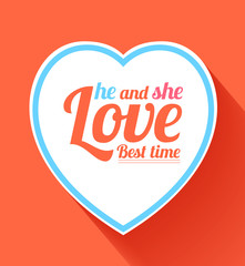Valentine heart he and she best time