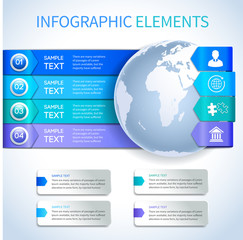 Abstract paper business infographics elements