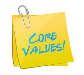core values post message illustration design