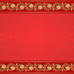 red background