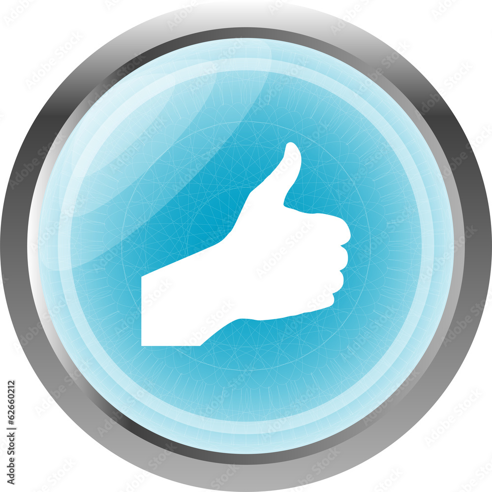 Poster like icon button, web design element