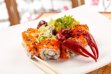 sushi with see cancer