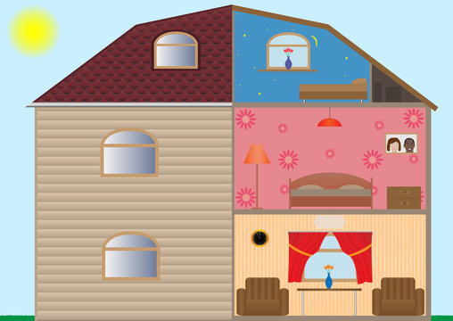 Vector illustration of a house interior. EPS-10.