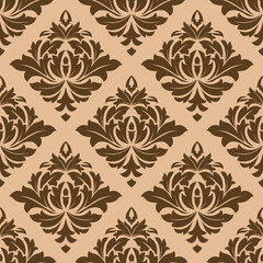 Beige and brown arabesque motifs