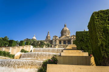 View of the Montjuïc palace in Barcelona
