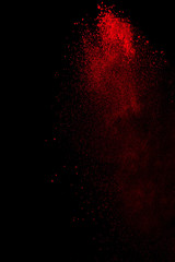 Flour on dark red background